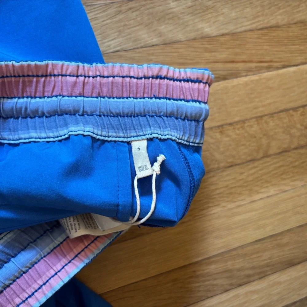 Faherty All Day Shorts Men's Small Blue Drawstring Outdoor Casual Performance
